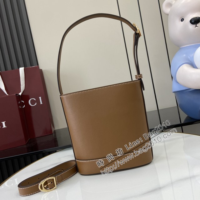 Gucci專櫃古馳2025春夏系列最新款檔案桶包手提單肩斜挎女包 jh2613型號：833665